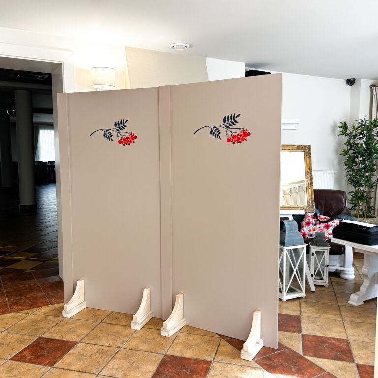 druk UV na panelach dekoracyjnych restauracja hotel sala weselna aranżacja wnętrza