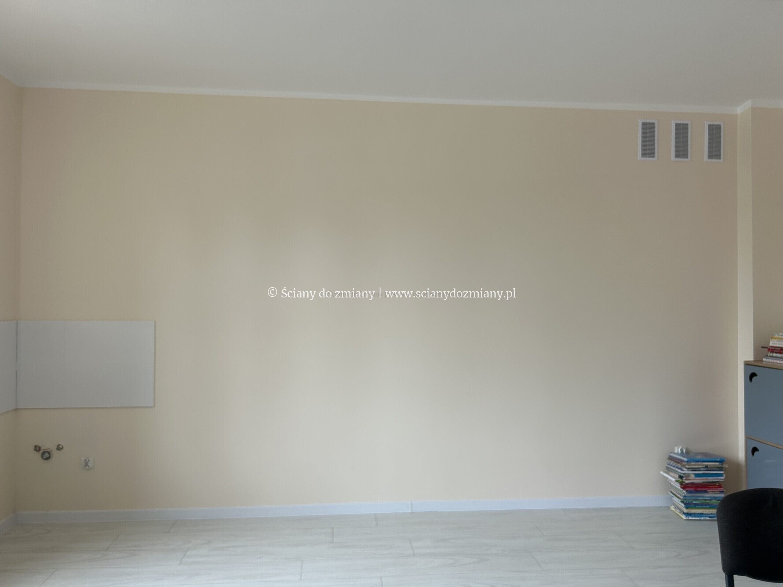 Sala lekcyjna w Szkole Podstawowej w Snowidzy przed wykonaniem druku ściennego UV
